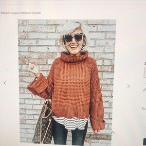 Good night macaroon| Sweater| Women’s|. Caramel terra-cotta color Chunky…